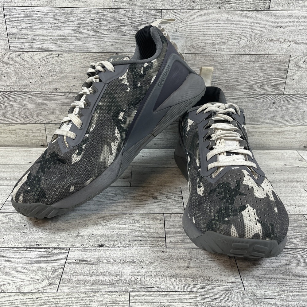 Reebok Crossfit Nano X1 Gray White Trainer Shoes GZ1095 Men Size 7